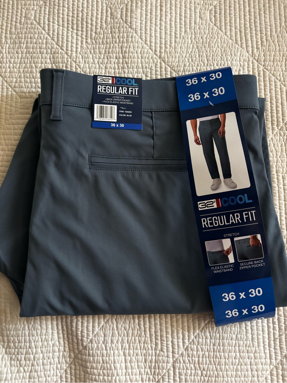 32 Degrees Regular Fit Men's Pants — Slate Gray